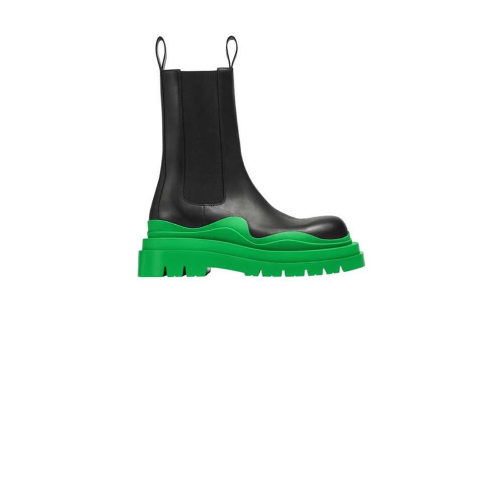 Bottega Veneta Womens Tire Boot “Black Grass”